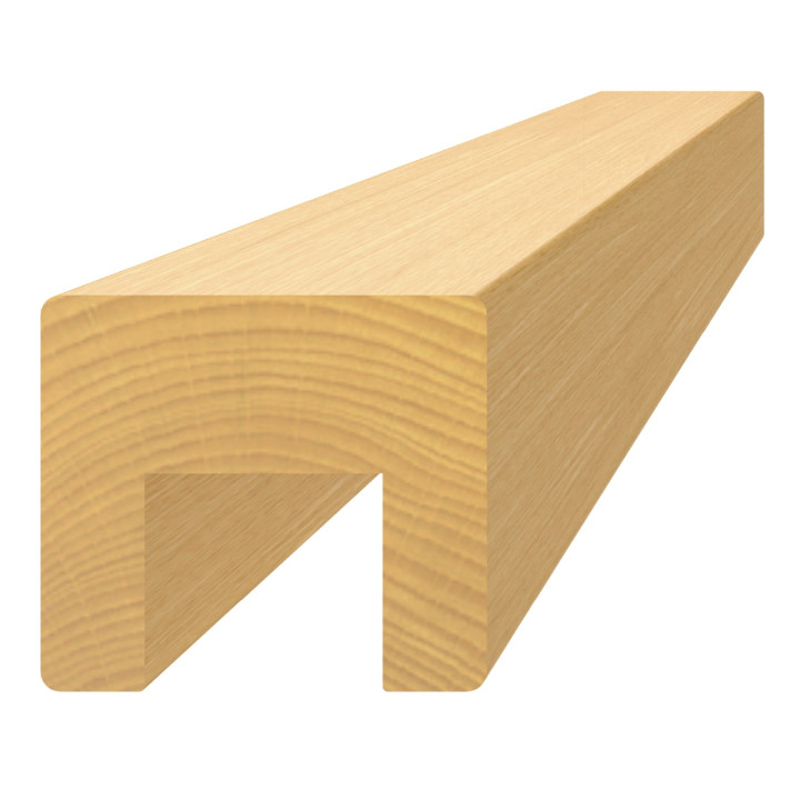 Dřevěný profil 45 x 40 x 3000 mm (24 x 22 mm), broušený buk