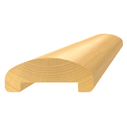 Dřevěný profil ø 65 x 25 x 3000 mm, buk, broušený bez nátěru
