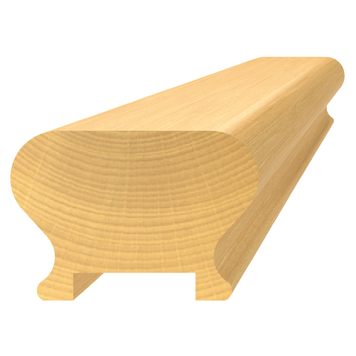 Dřevěný profil 62 x 43 x 3000 mm, buk, broušený bez nátěru