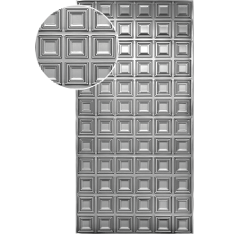 Plech pozinkovaný 2000x1000x1,2mm - čtverec, 3D efekt