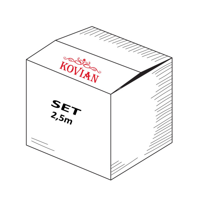 Set pro 12 mm sklo k Al profilům, 2,5 m