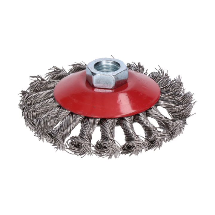 PROTECO kartáč miskový copánkový 100mm x M14x2 NEREZ
