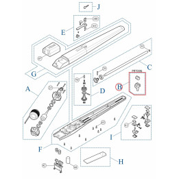 Kit vidlice PRTO06 s mosaznou maticí 5závitů pro WG3524/WG5000/TO4005/TO4006/TO4024/TO5024