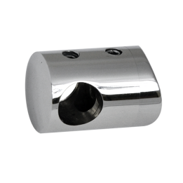 Držák tyče ø 12 mm na trubku ø 42,4 mm, leštěná AISI 304