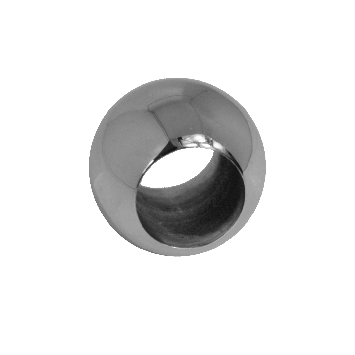 Koule průchozí ø 20 mm na trubku ø 12 mm, leštěná AISI 304