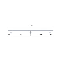Madlo ø 42.4mm, L-1750mm, leštěná nerez AISI304