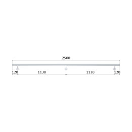 Madlo ø 42.4mm, L-2500mm, leštěná nerez AISI304