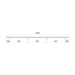 Madlo ø 42.4mm, L-2750mm, leštěná nerez AISI304