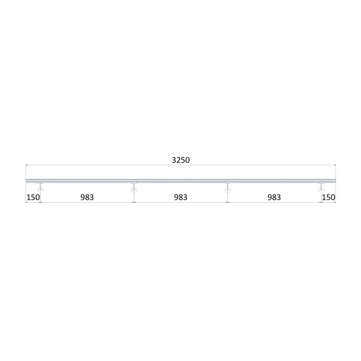 Madlo ø 42.4mm, L-3250mm, leštěná nerez AISI304