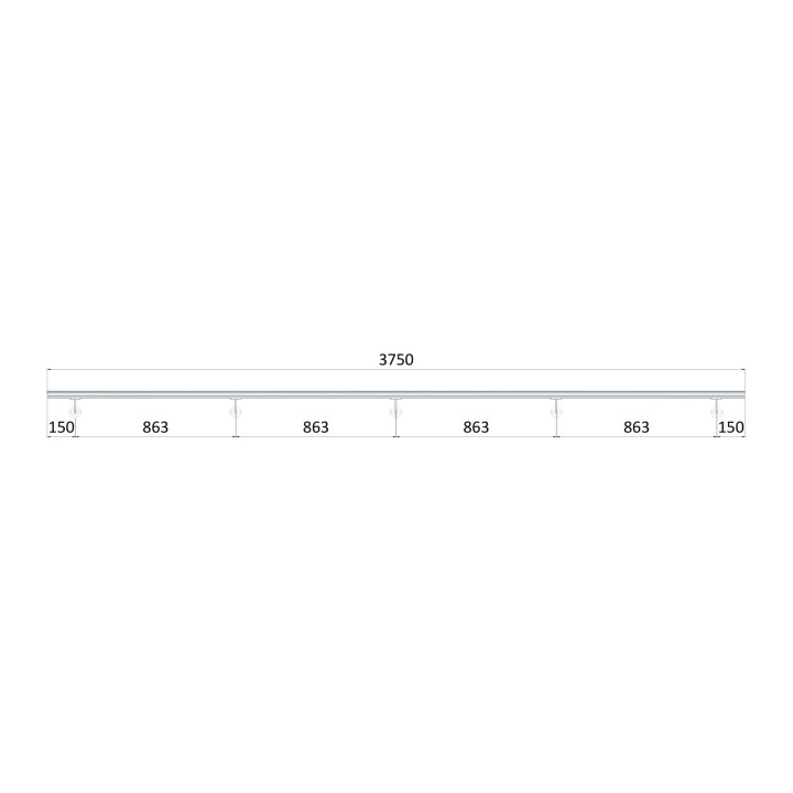 Madlo ø 42.4mm, L-3750mm, leštěná nerez AISI304