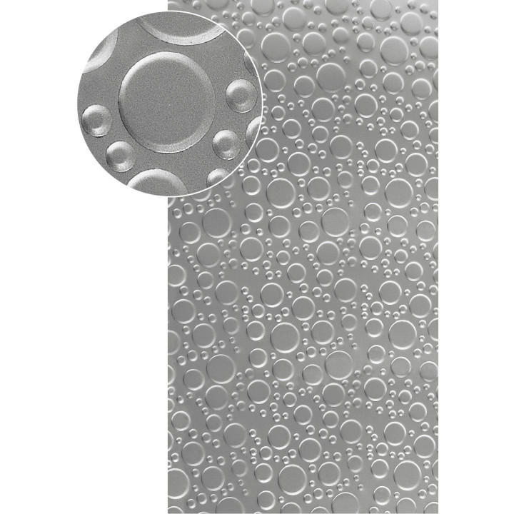 Plech pozinkovaný 2000x1000x1,2 mm - KRUHY, 3D efekt