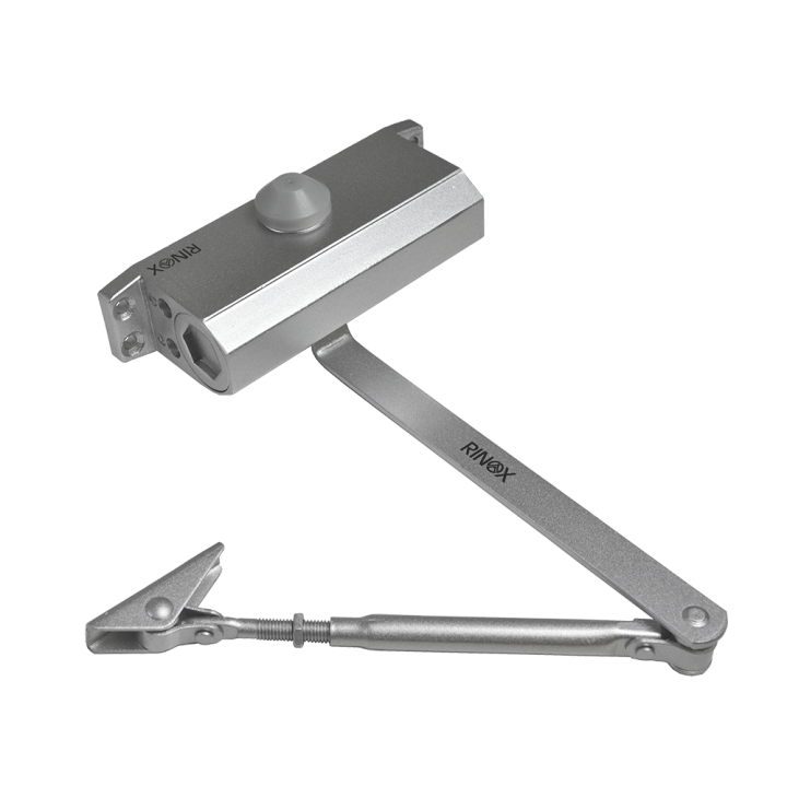 Hydraulický zavírač, max dveře 900mm a 60kg, Al, šedá