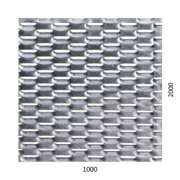 Tahokov Fe, 1000 x 2000 x 1,5 mm, oko 47 x 18 mm