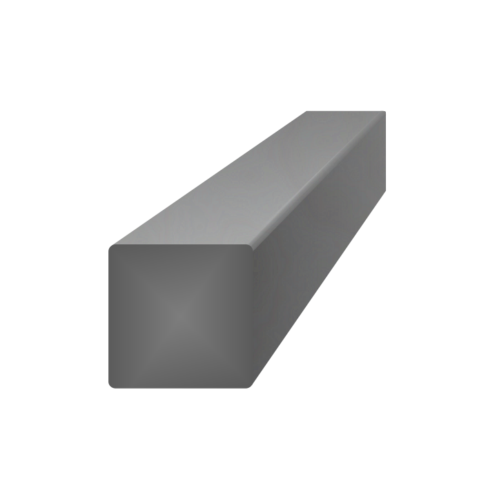 Tyč čtvercová plná 12 x 12 x 3000 mm, černá S235, hladká