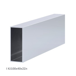 Uzavřený profil 100 x 40 x 2 x 3000 mm, pozink, hladký