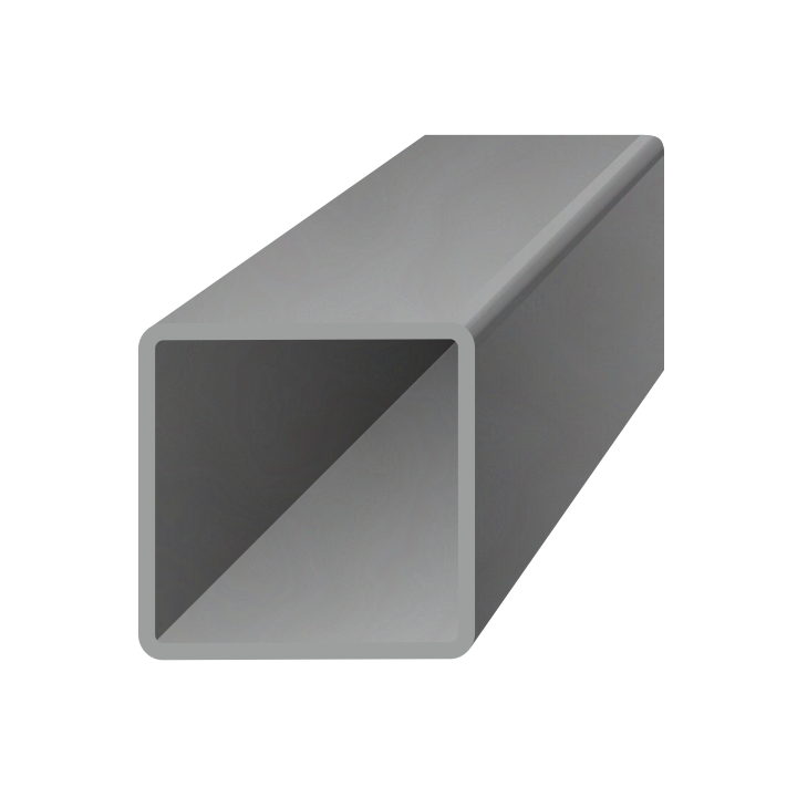 Uzavřený profil 30 x 30 x 2,5 x 3000 mm, černý S235, hladký