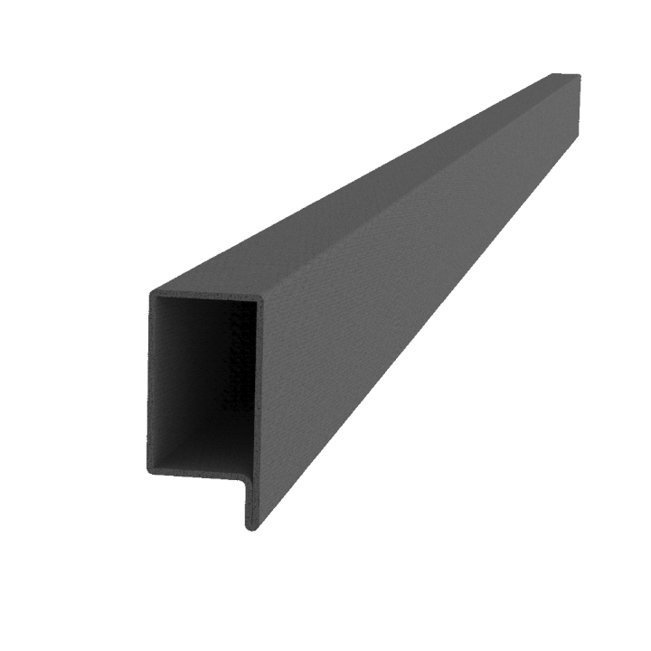 Uzavřený profil L 70 x 34 x 55 x 2 x 6000 mm, černý S235