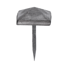 Ozdobný kovaný čtvercový hřebík, hlavička 30x30x13 mm, hrot 3x2x33 mm, bez povrchové úpravy