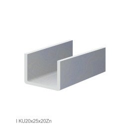U-profil 20 x 25 x 20 x 2 x 3000 mm, žárově zinkovaný