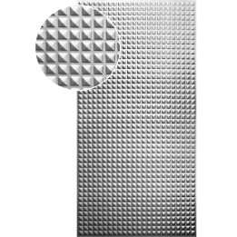 Plech pozinkovaný 2000x1000x1,2 mm - PYRAMIDA 2, 3D efekt