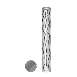 Tyč plná ø 10 x 4000 mm, černá S235, zdobená, vzor réva