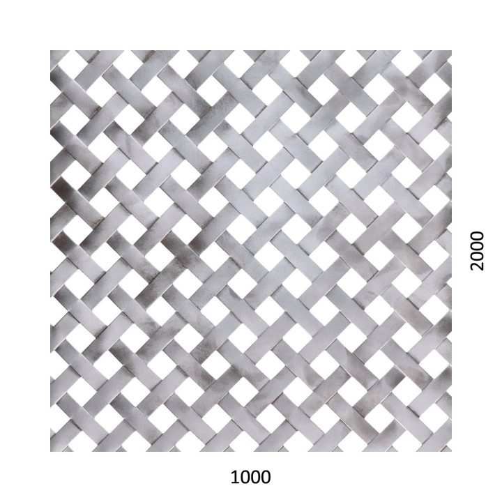 Děrovaný plech - tkanina Zn, otvor 10x10 mm, rozteč 18 mm (1000x2000x1,0 mm)