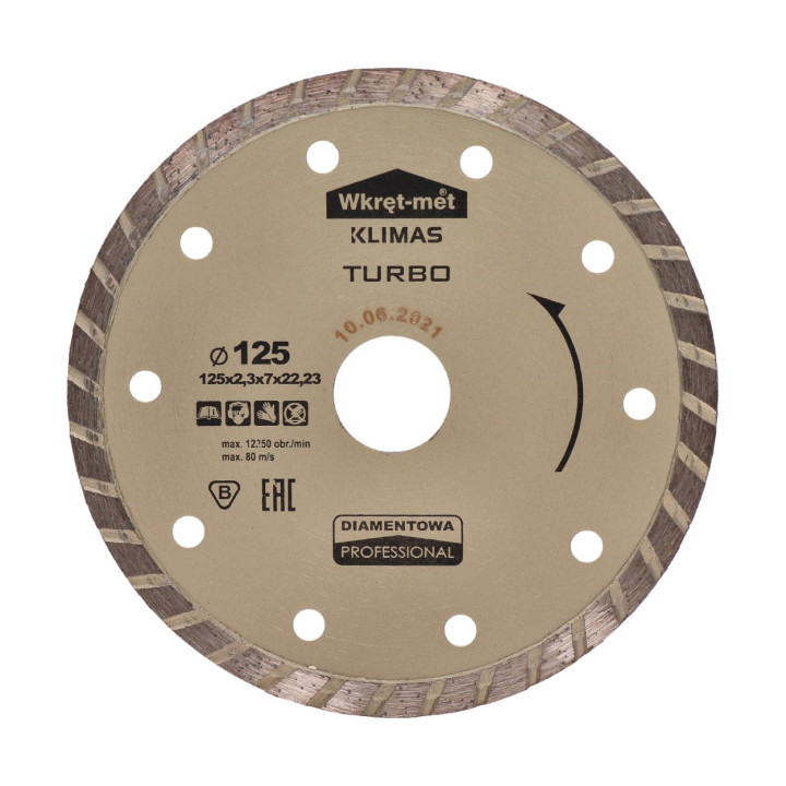 Turbo diamantový kotouč 125 x 2,3 x 22 mm