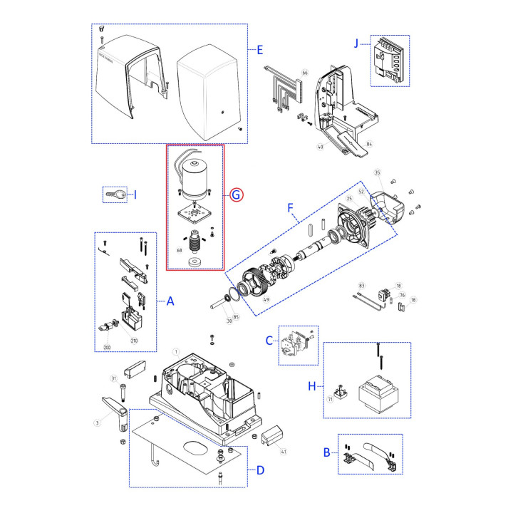 Kit motoru SPMTG10100 (pro RB500HS)