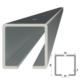 C profil 70 x 70 x 4 x 7000 mm s otvory, pozinkovaný