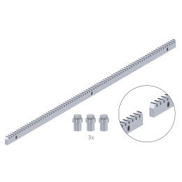Ocelový hřeben 30 x 12 mm, L-1000 mm, M4, do 2200 kg, 3x úchyt + šrouby (pozinkovaný)