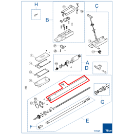 Lakovaný extrudovaný profil motoru TITAN TTN3724HS, TTN6024HS (PD1031A3001)