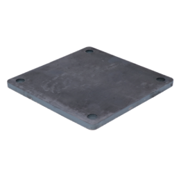Plech/nástěnný závěs 150x150x10mm bez povrchové úpravy Ø11mm