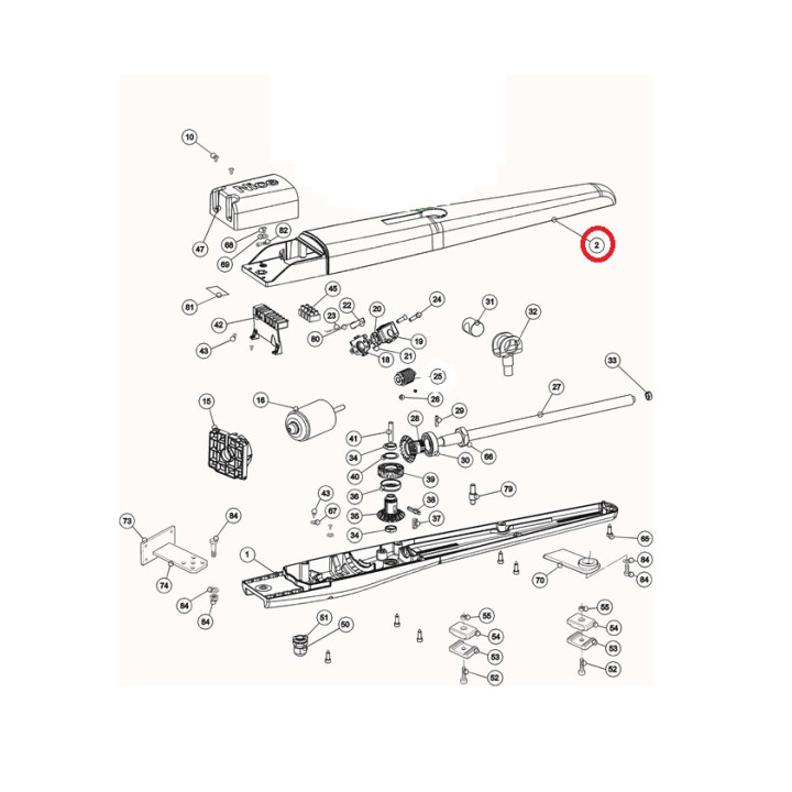 Korpus horní pro TOONA5 (BMG1595R03.45673) - jen v kitu SPCG013800A