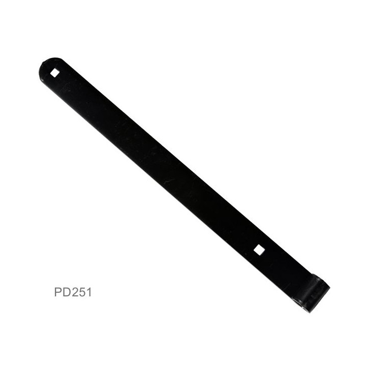 Kování pásové 600x35x4 mm otvor pro čep Ø14 mm černá barva