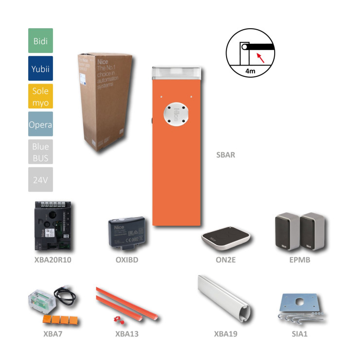 Automatická závora S4BAR do 4 m (KIT)
