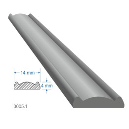 Pásovina plochá 14x3x2000mm s obloučkem, měkká