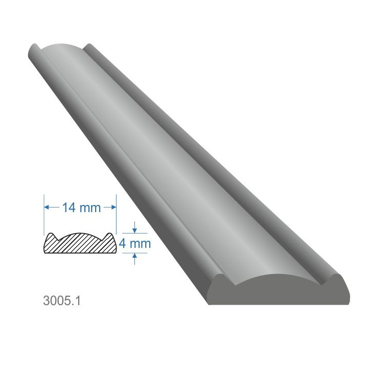 Pásovina plochá 14x3x2000mm s obloučkem, měkká