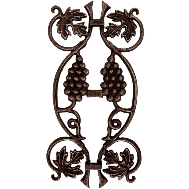 Kovářský ornament H 370 x L 190 mm, 14 x 14 mm