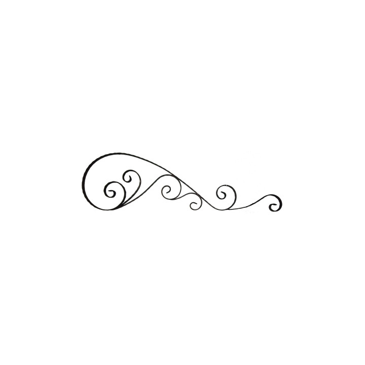 Kovářský ornament H 1260 x L 390 mm, 25 x 5 mm