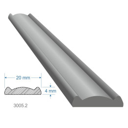Pásovina plochá 20 x 4 x 3000 mm s obloučkem, měkká