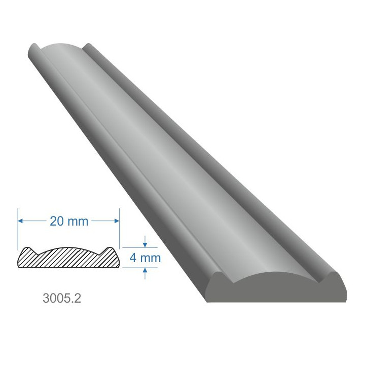 Pásovina plochá 20 x 4 x 3000 mm s obloučkem, měkká