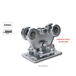 Bránový vozík do 300 kg nastavitelný, profil 70 x 70 mm, pozinkovaný
