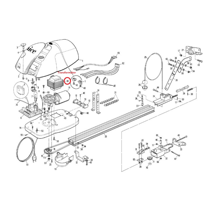 Transformátor TRA-S6.1025 230V/22V/40V pro SPIDO