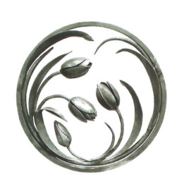 Ornament tulipán, kruh Ø385 mm, 12 x 12 mm