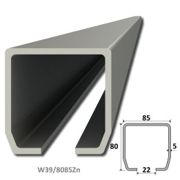 C profil 80 x 85 x 5, pozinkovaný