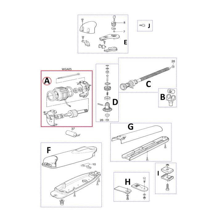 Sada elektromotoru pro WG5000 a WG4000 220V (WGA05)