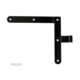 Kování 250 x 290 mm, 35 x 4 mm, fi.14 mm, černé, pravé