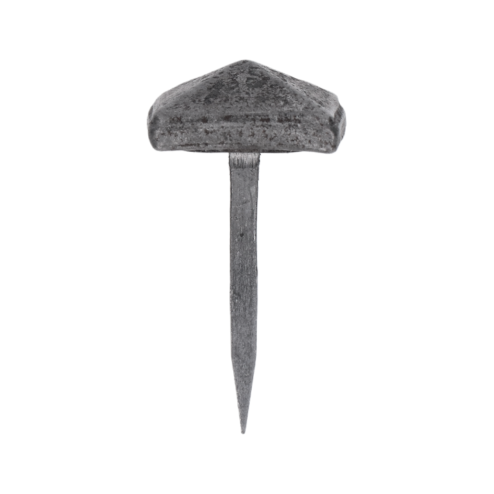 Ozdobný kovaný čtvercový hřebík, hlavička 19x19x8 mm, hrot 3x2x23 mm, bez povrchové úpravy