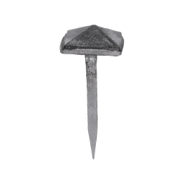 Ozdobný kovaný čtvercový hřebík, hlavička 23x23x10 mm, hrot 3x2x33 mm, bez povrchové úpravy