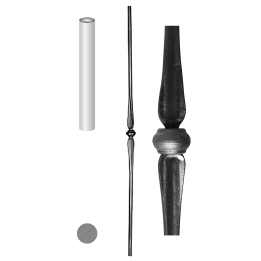 Tyč kovaná L = 900 mm, profil ø 12 mm
